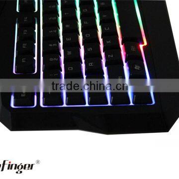Fashional Rainbow Backlit Wired Keyboard and Mouse Combo Set for Laptop Desktop photo-3