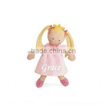 8" soft and cute plush Little Princess dolls toys with yellow hair