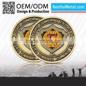 Top sale OEM gold plated tungsten coin