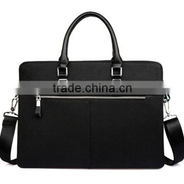 real leather black men best laptop bag business rucksack