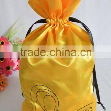 Factory Price Promotion Customized Drawstring Satin hair Bag Shoe Packaging Satin Bag Wholesale