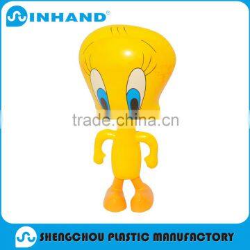 Big Eyes Plastic Fashion Online PVC inflatable Games Yellow Doll Toy Wholesale