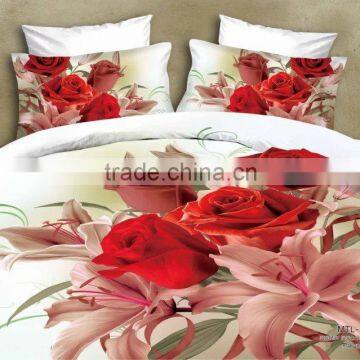 4PCs 3D Print Rose BEDDING Bed Sheets Home Textile Cover Pillow Set Queen photo-1