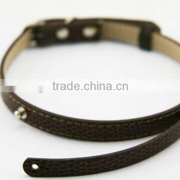 PU leather personalized name tag pet dog collars