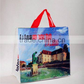 2015 China Wholesale Recycle pp Woven Shopping Bags With Double Zipper,fashion Woman Bag, photo-4