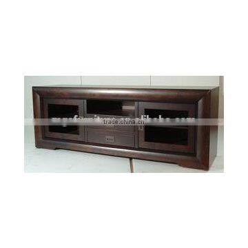 Large 2 door 2 drawer Solid Wood TV Cabinet