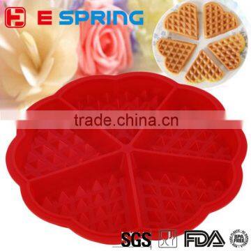 Kitchen Accessories 5 Cavity Silicone Oven Pan Heart Shape Waffle