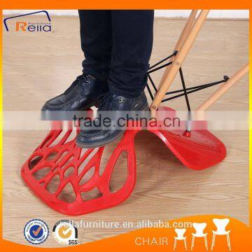 Morden Home Furniture Plastic Dining Room Chair With Wood Legs photo-5