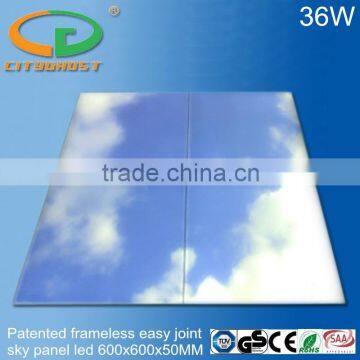 No Gap Easy Assembled 50MM Thickness 48W 2'x2' Frameless Sky Panel Led Light photo-2