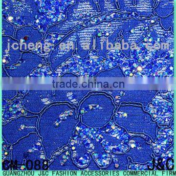 24*40cm Blue Color Lace Rhinestone Hot Fix Rhinestone Mesh photo-2
