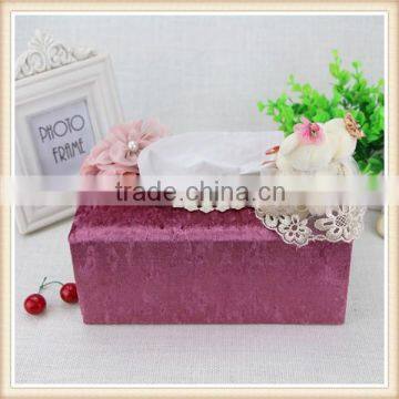 Cute Bear Velvet Tissue Box