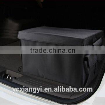 Foldable Nylon Three-Compartment Back Car Organizer , Large Car Trunk Organizer photo-5