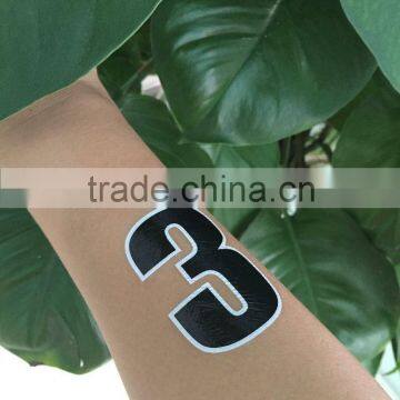 global games player non-toxic hand numbers triathlon sticker tattoo