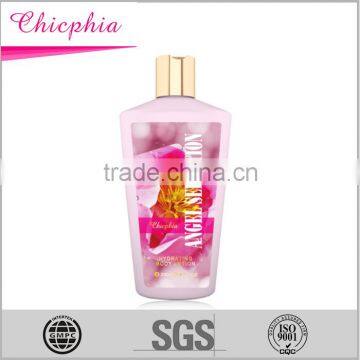 2016 new flower style body lotion bottle packing body whitening lotion from 20years OEM factory