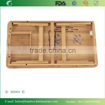 BH004/FLGB/FDA Eco-friendly Bamboo Wooden Portable Folding Laptop Desk Portable Furniture photo-2