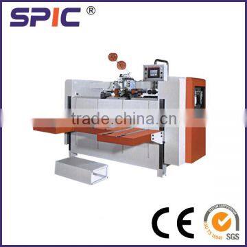 Corrugtated carton box stapler machine
