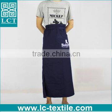 custom embroidered unisex 100% cotton black long apron