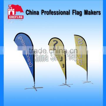 Custom cheap Waterproof advertising feather beach flag