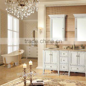 Traditional Wood Antique Vanity Unit Only White Fixture WTS841 photo-3