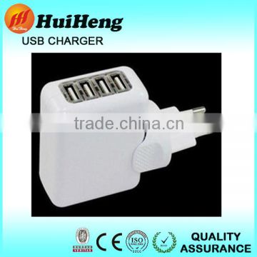 Hot sales 4 port usb wall charger eu ac plug