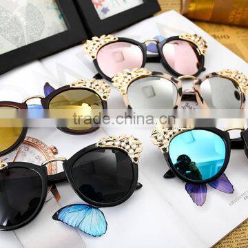 Diamond Latest Design Women Fashion Sun Shades Lady Cateye Girls Sunglasses Cat Eye photo-2