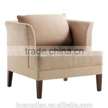 wooden sofa furniture beige linen one seater sofa armchair