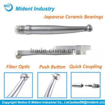 Japanese Ceramic Bearings Fiber Optic High Speed Handpiece Denal, Push Button High Speed Handpiece