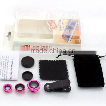 High-end Universal Clip 3 in 1 Lens for All Smartphone (Fisheye Lens+ Wide Angle Lens+ Macro Lens) photo-5