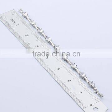 New Coming Jewelry White Gold Plated Pave With Crystal Tennis Bracelet for Gift