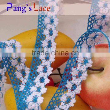 2016 Blue African Guipure Cotton Ribbon Trim Crochet Accessories Lace C250104 photo-2