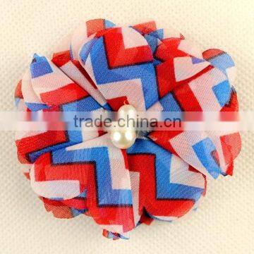 National Day's Decoratiom Chiffon Shabby Flower, Chiffon Shabby Trimming Flower photo-3