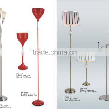 New Arrival Black Metal Frame With 5 Head Fabric Lampshade Floor Standing Lamp / Light photo-6