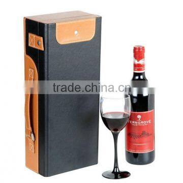 Chinese Factories Wholesale Custom PU Leather Single Bottled Wine Box, Black Beautiful Gift Box photo-2