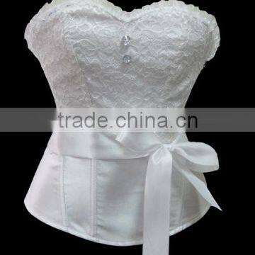 Elegent Women Sexy Floral Bustier Dress Lace Corset With Ribbon,wedding Corset photo-2