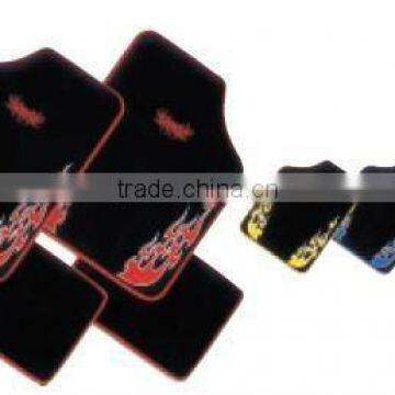 Flame design car mats