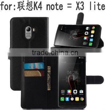 CHEAP COW SKIN TEXTURE Soft Wallet Case Stand PU Leather Case For LENOVO K4 NOTE3 A7010 X3 LITE FLIP LEATHER CASE