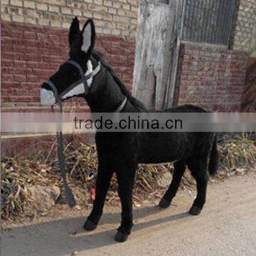 Cute Donkey Garden Decor Furry Donkey Craft Made Goat Fur