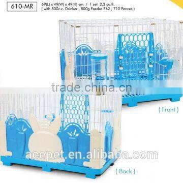 Rabbit Cage with Rabbit-Style Fences drinker and feeder included