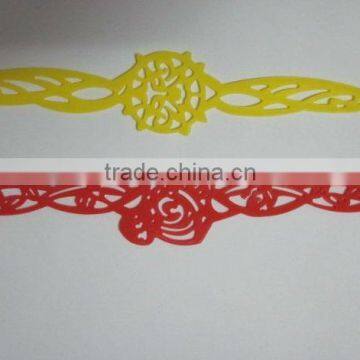 Attractive cheap silicone hollow bracelet with custom logo