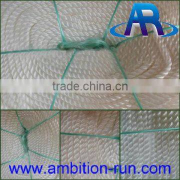 3 strands plastic twisted pe rope for packaging