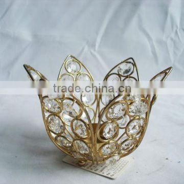 golden flower shope candle holder for wedding