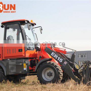 Qingdao Everun 1.5Ton Small Wheel Loader With Grapple Forks for Sale photo-6