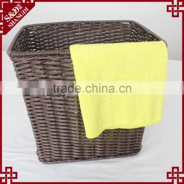 100% Handmade pe Rattan Woven Cloth Laundry Hamper Baskets Wholesale photo-2