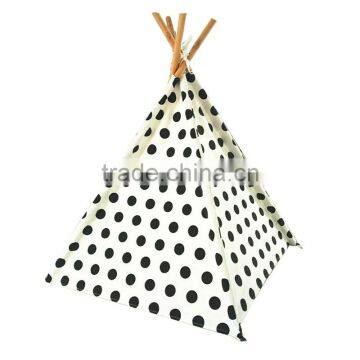 New Stripe and Dot Luxury Dog Teepee Bed Tent House for Vats Pet Carrier Cage Play Tunnel photo-3