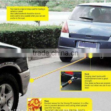 H50046 4m Tow Towing Rope Strap 5 Ton Heavy Duty Car Recovery Metal Hooks photo-2