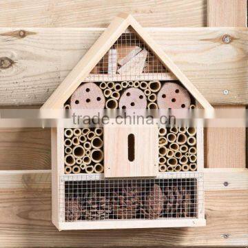 BSCI factory nature wooden insect house,bee house with stick,ladybird hotel,Natura Redcedar Insect Hotel