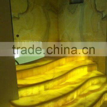 The Most Beautiful& Best Qualit BACKLIT ONYX STAIRS STEPS RISERS & BALUSTRADE photo-2