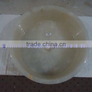 NICE & SHINE PURE WHITE ONYX ROUND BOWL SHAPED SINKS AND BASINS photo-2