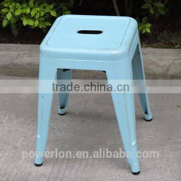 Iron Metal Stackable Stool Chair Easy Storage photo-3