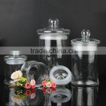 Express Wholesale Clear Smooth Wholesale Glass Cookie Jar